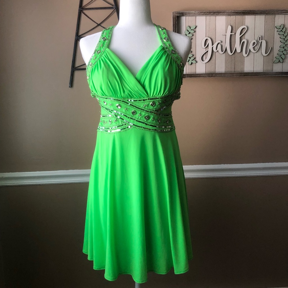 Stunning Lime Green Dress EUC